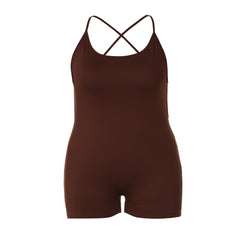 Plus Size Backless Strap Jumpsuit