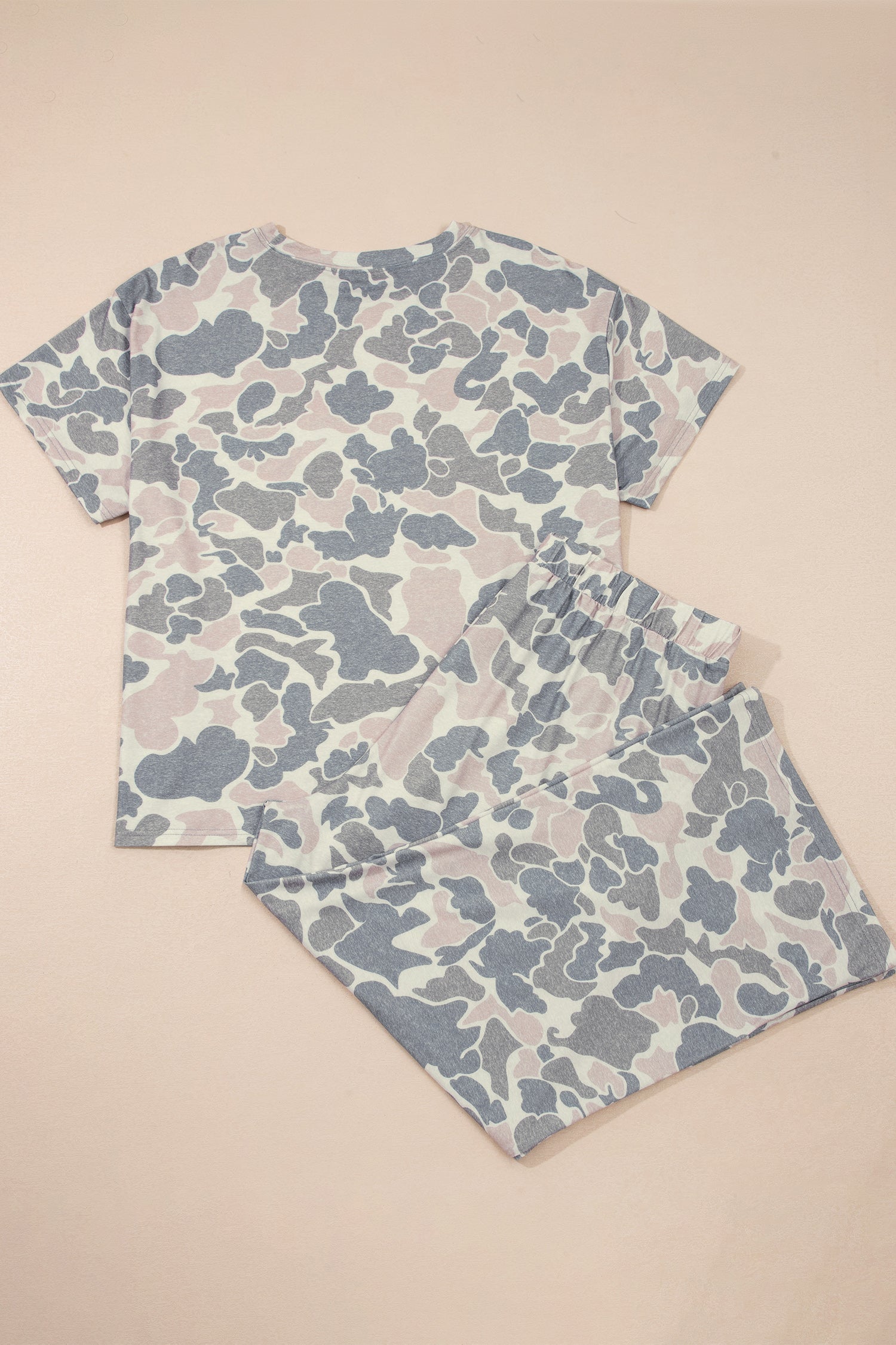 Plus Size Camouflage Print 2pcs Outfit Set