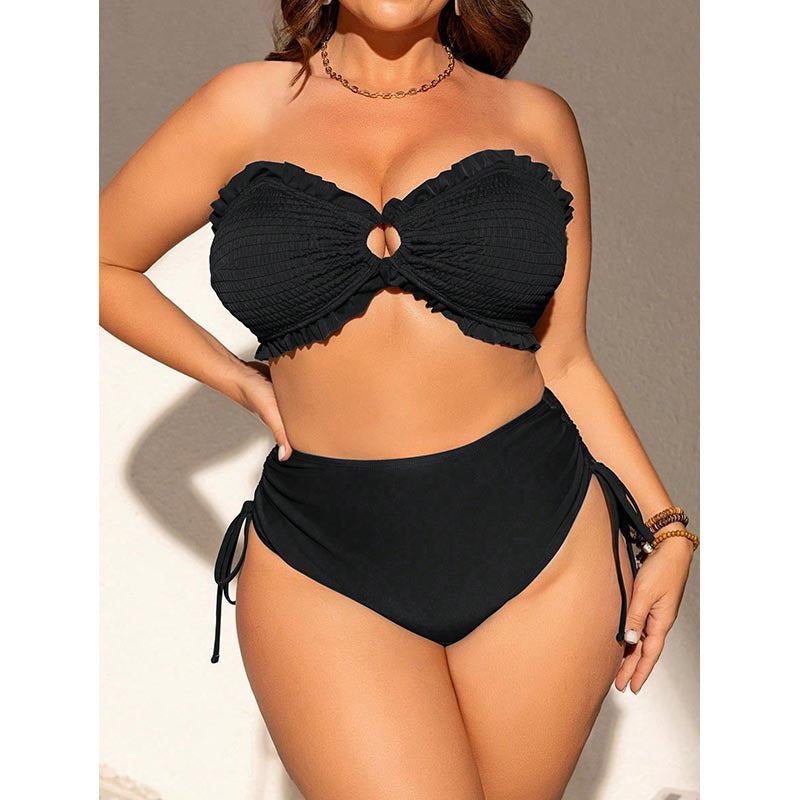 Plus Size Backless One-Piece Swimsuit