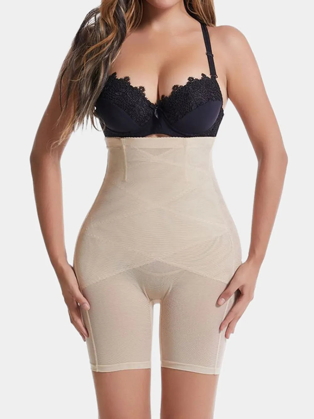 Plus Size High Waist Shaping Shorts