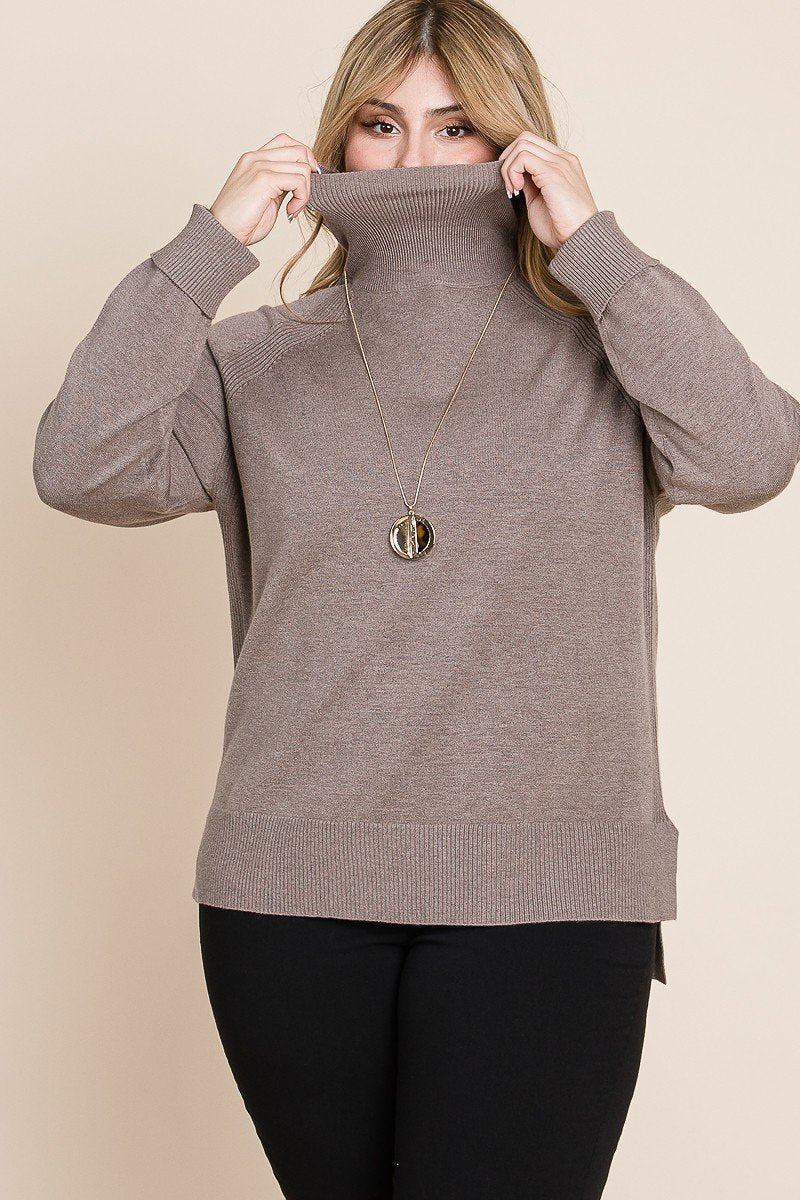 Plus Size Buttery Soft Turtleneck Sweater