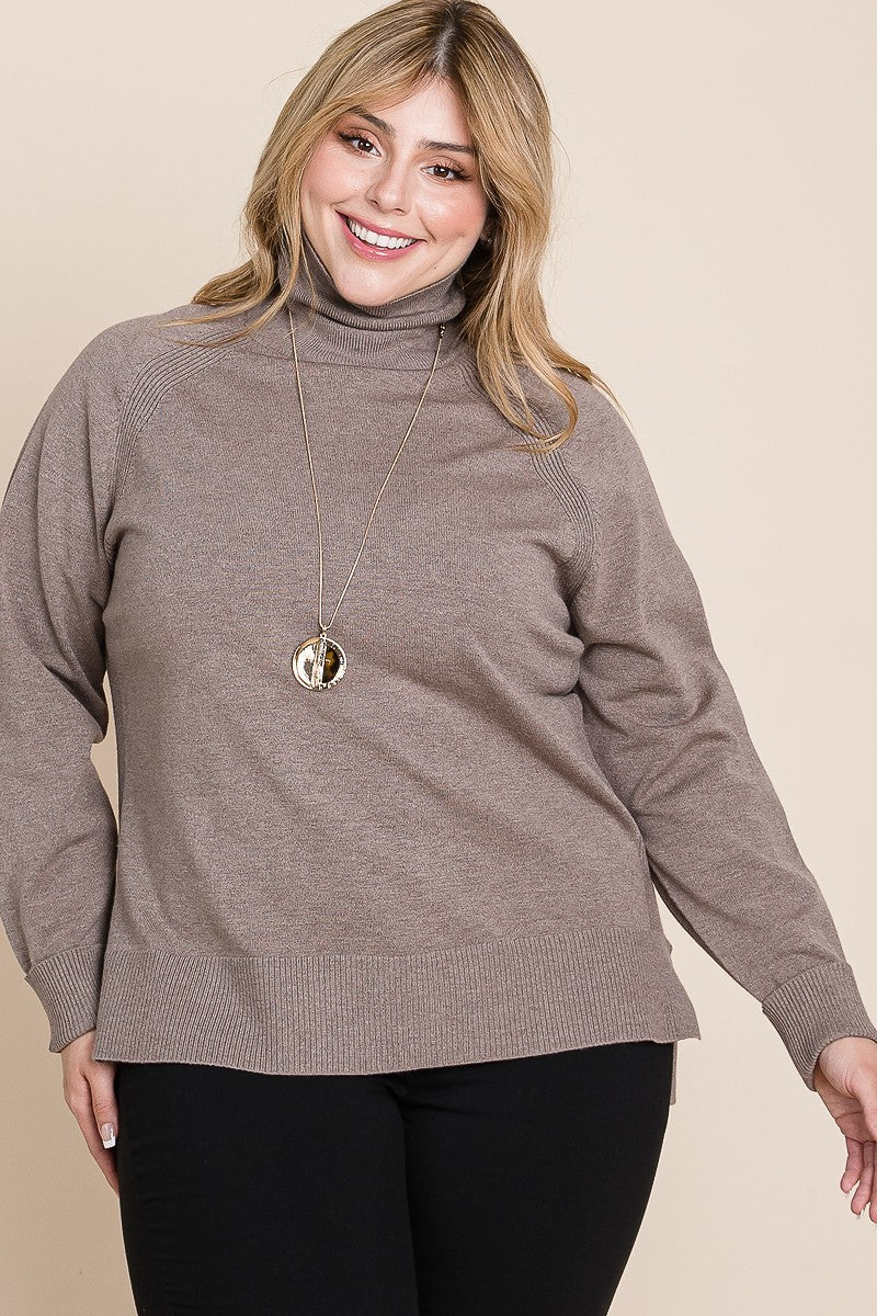 Plus Size Buttery Soft Turtleneck Sweater