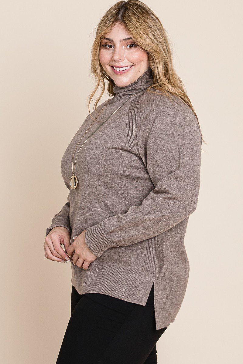 Plus Size Buttery Soft Turtleneck Sweater