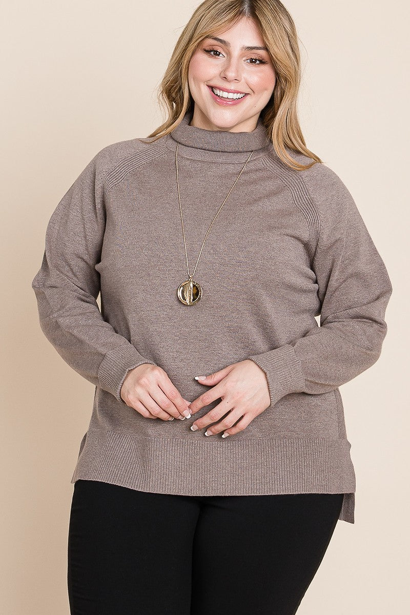 Plus Size Buttery Soft Turtleneck Sweater