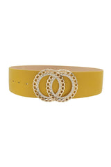 Plus Size Double Circle Rhinestone Belt