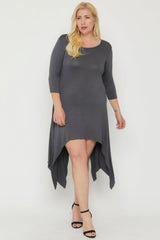 Plus Size Asymmetrical Dress