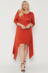 Plus Size Asymmetrical Dress