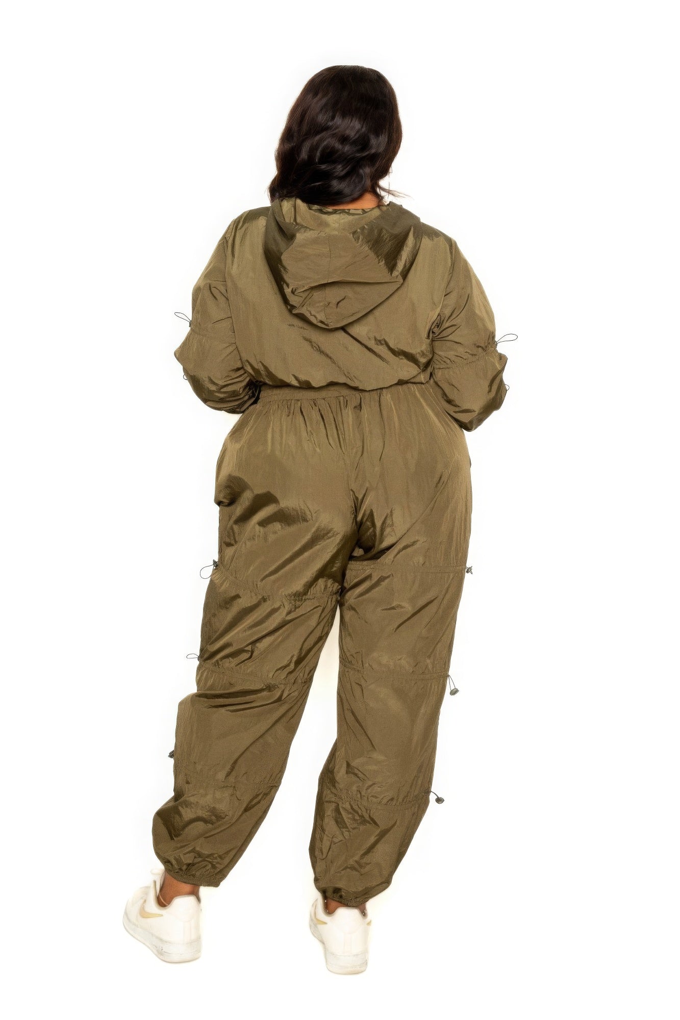 Plus Size Active Zip Up Set
