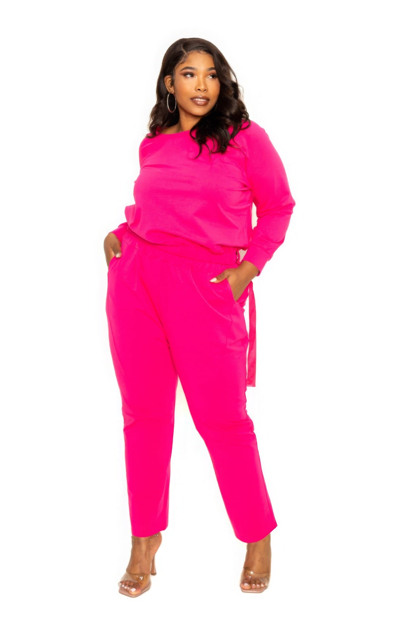 Plus Size Grommet Detail Lounge Sets