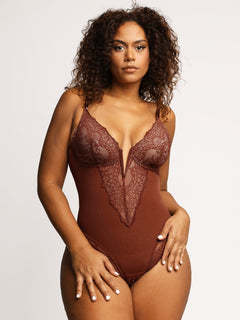 Plus Size Lace Shapewear Bodysuit