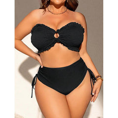 Plus Size Backless One-Piece Swimsuit