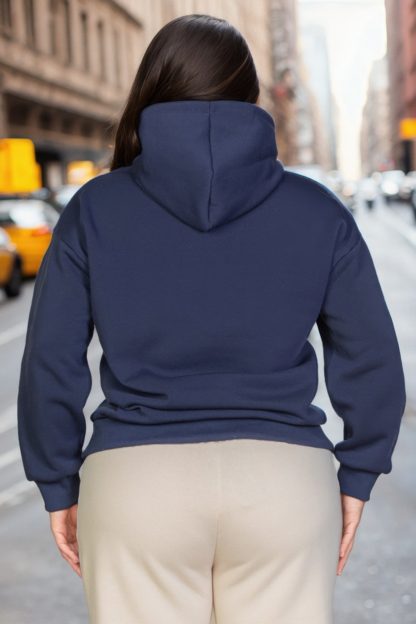 Plus Size Graphic Kangaroo Pocket Hoodie