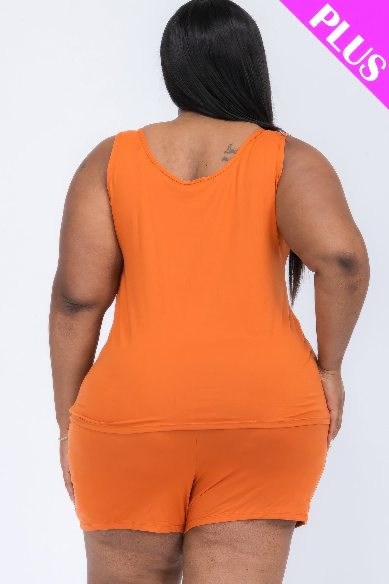 Plus Size Comfy Tank Top and Shorts Set