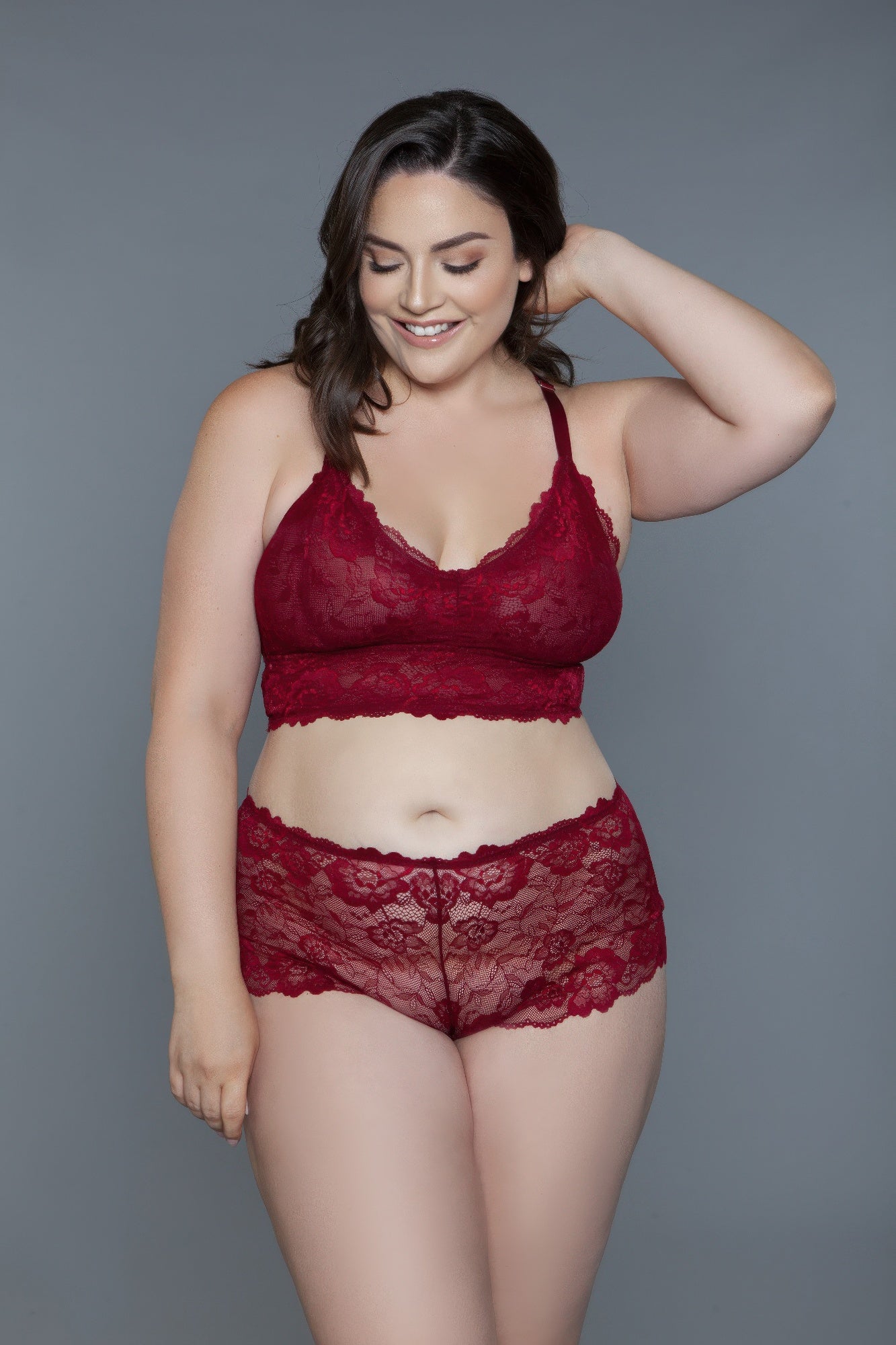 Plus Size Cindy Lace Cami Set