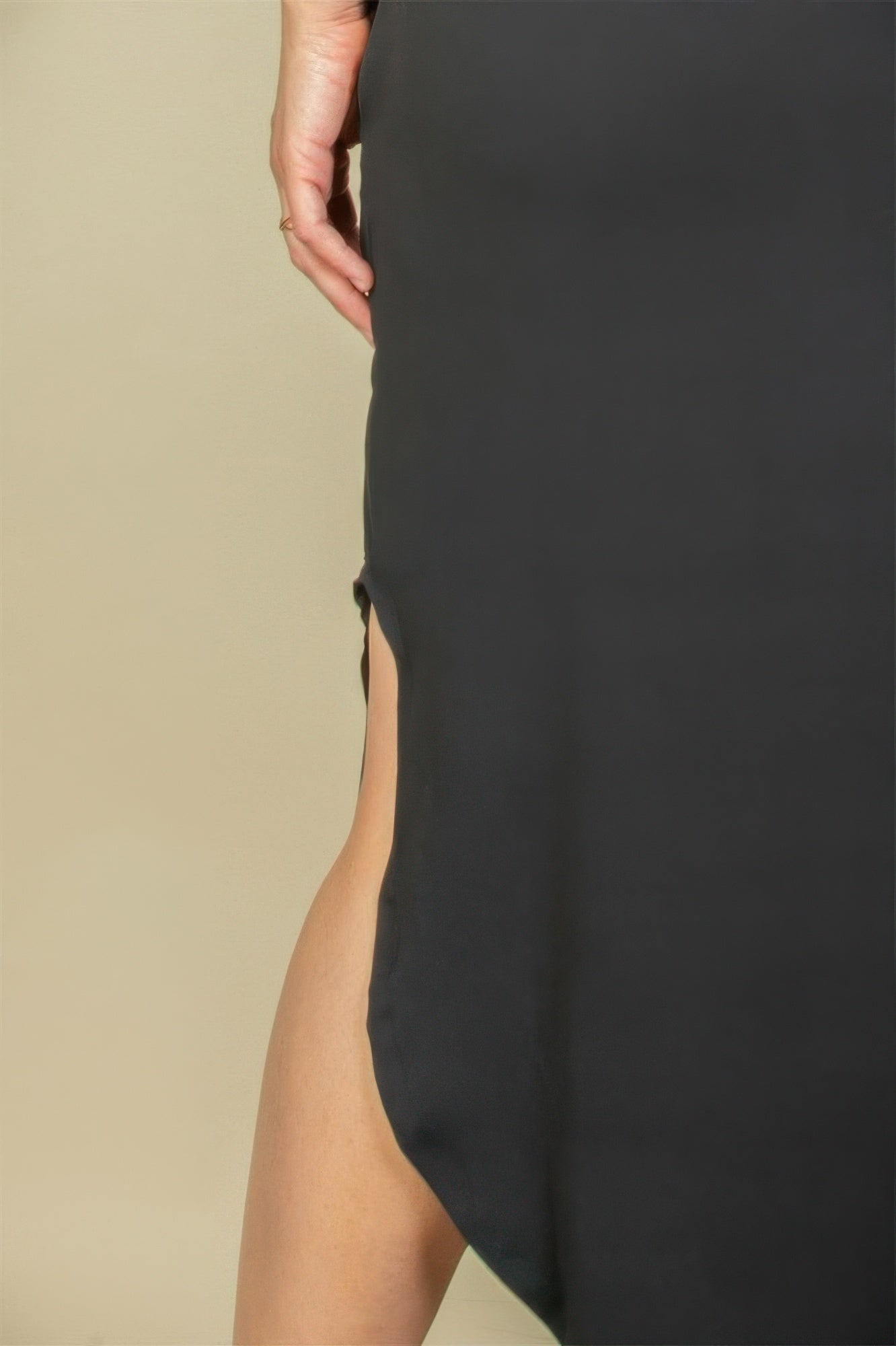 Plus Size Batwing Sleeve V Neck Maxi Dress