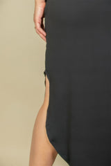 Plus Size Batwing Sleeve V Neck Maxi Dress