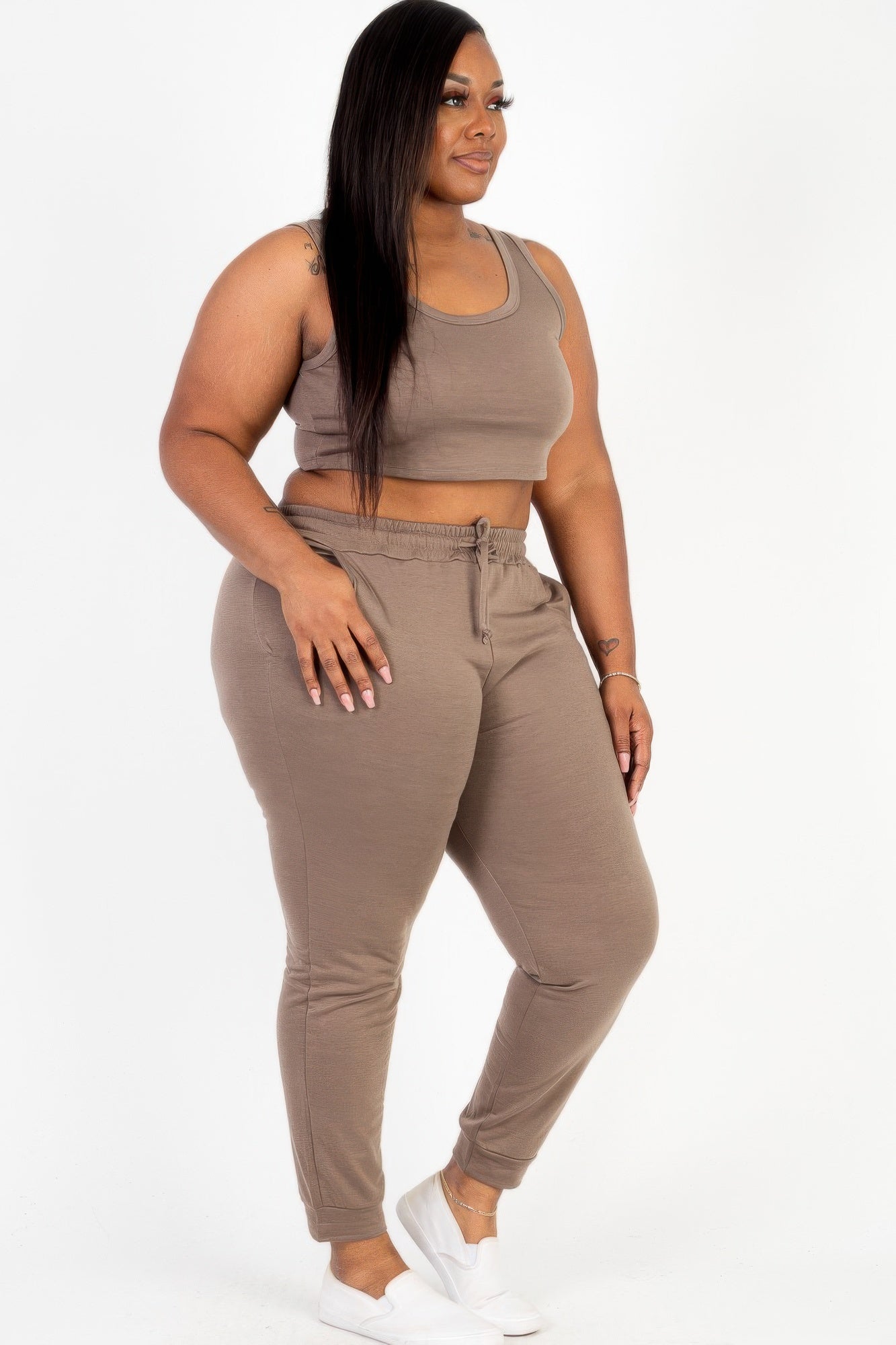 Plus Size French Terry Loungewear Set