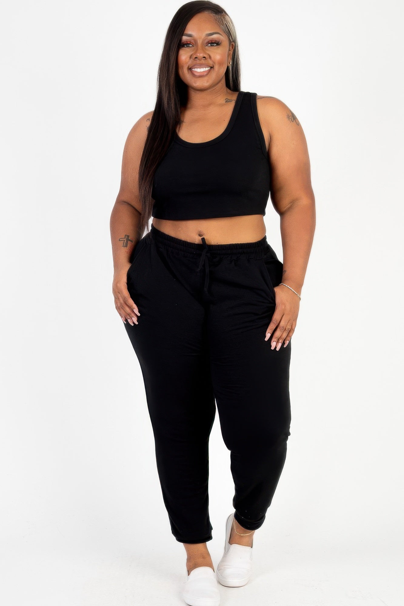 Plus Size French Terry Loungewear Set