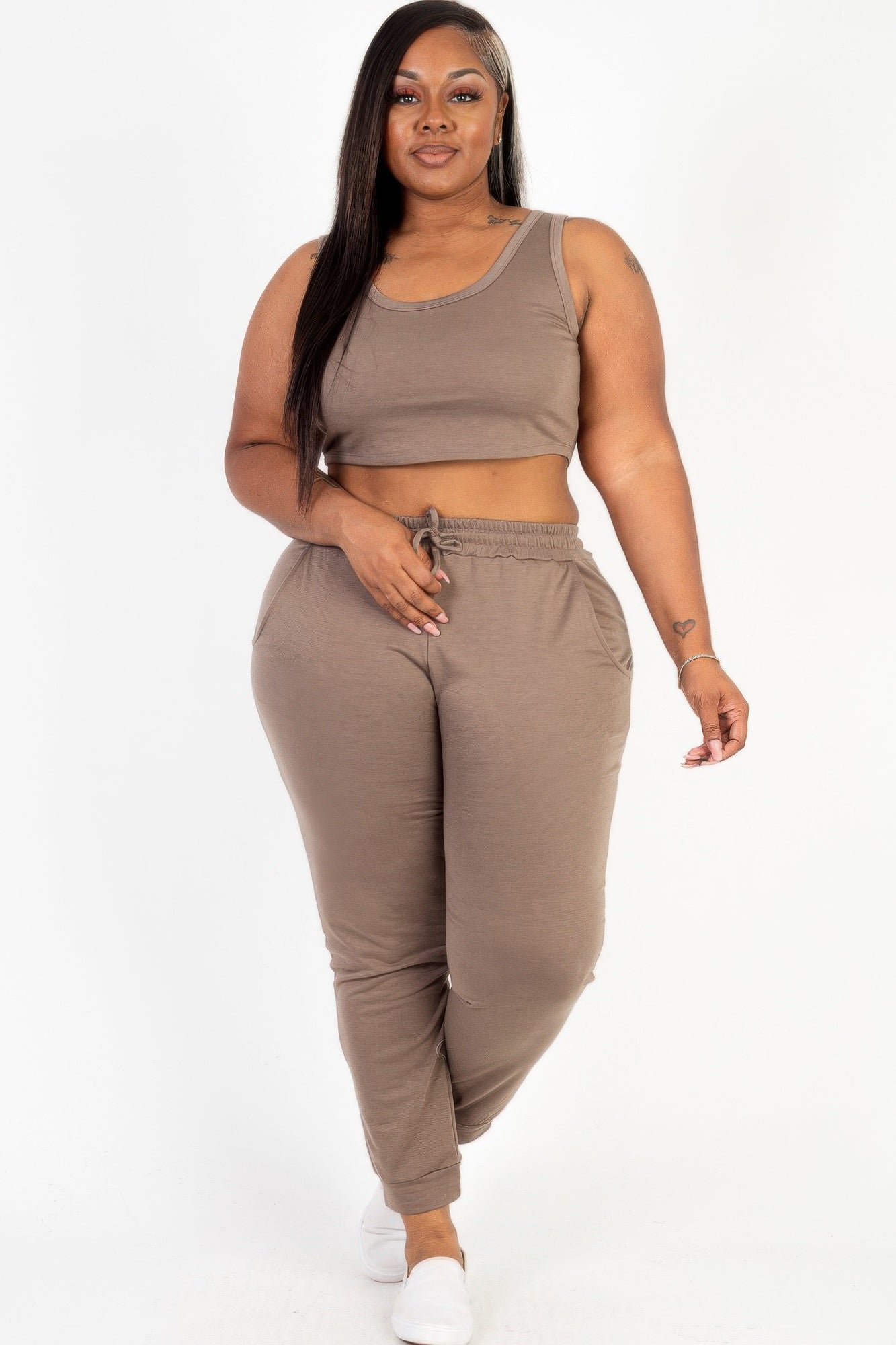 Plus Size French Terry Loungewear Set