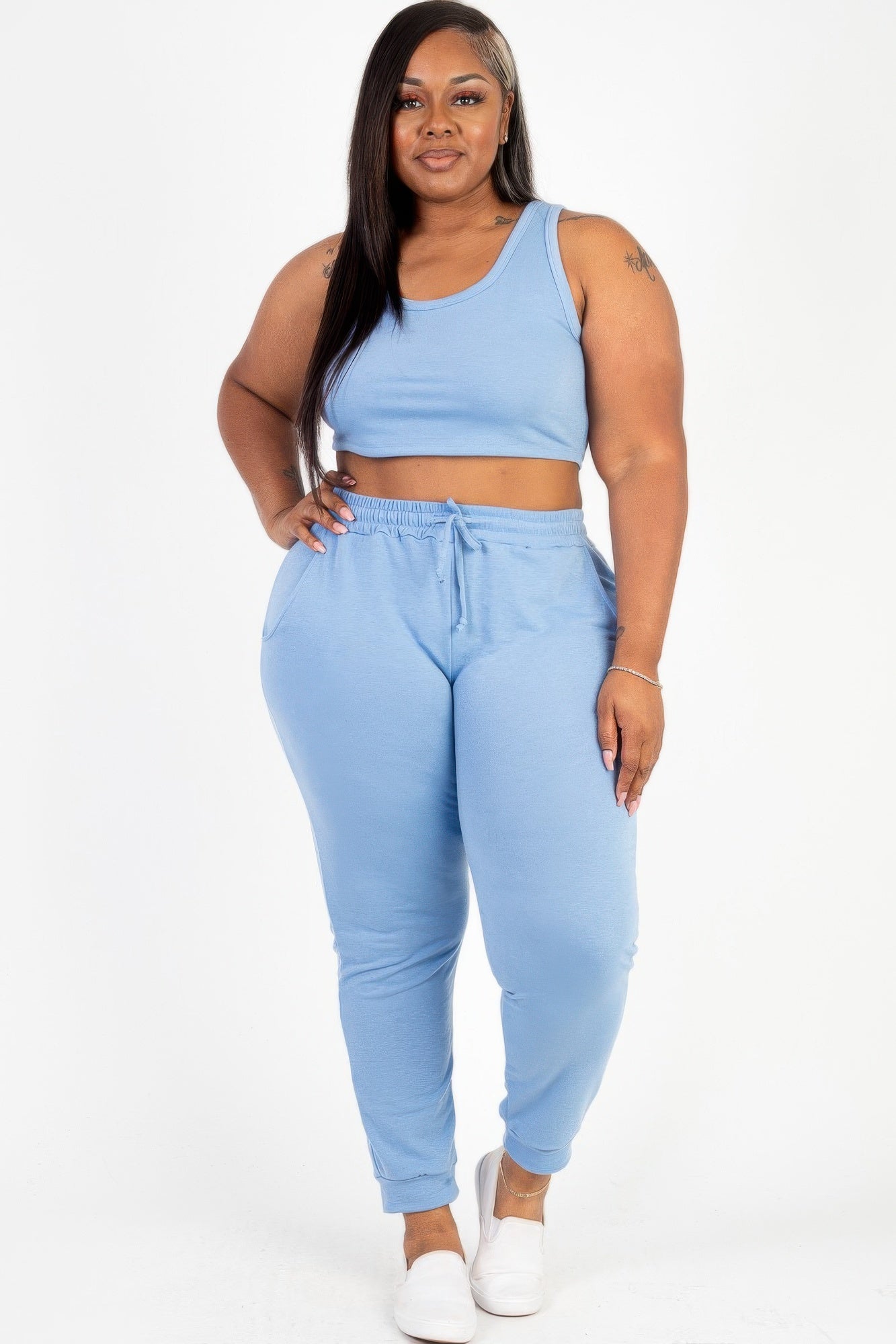 Plus Size French Terry Loungewear Set