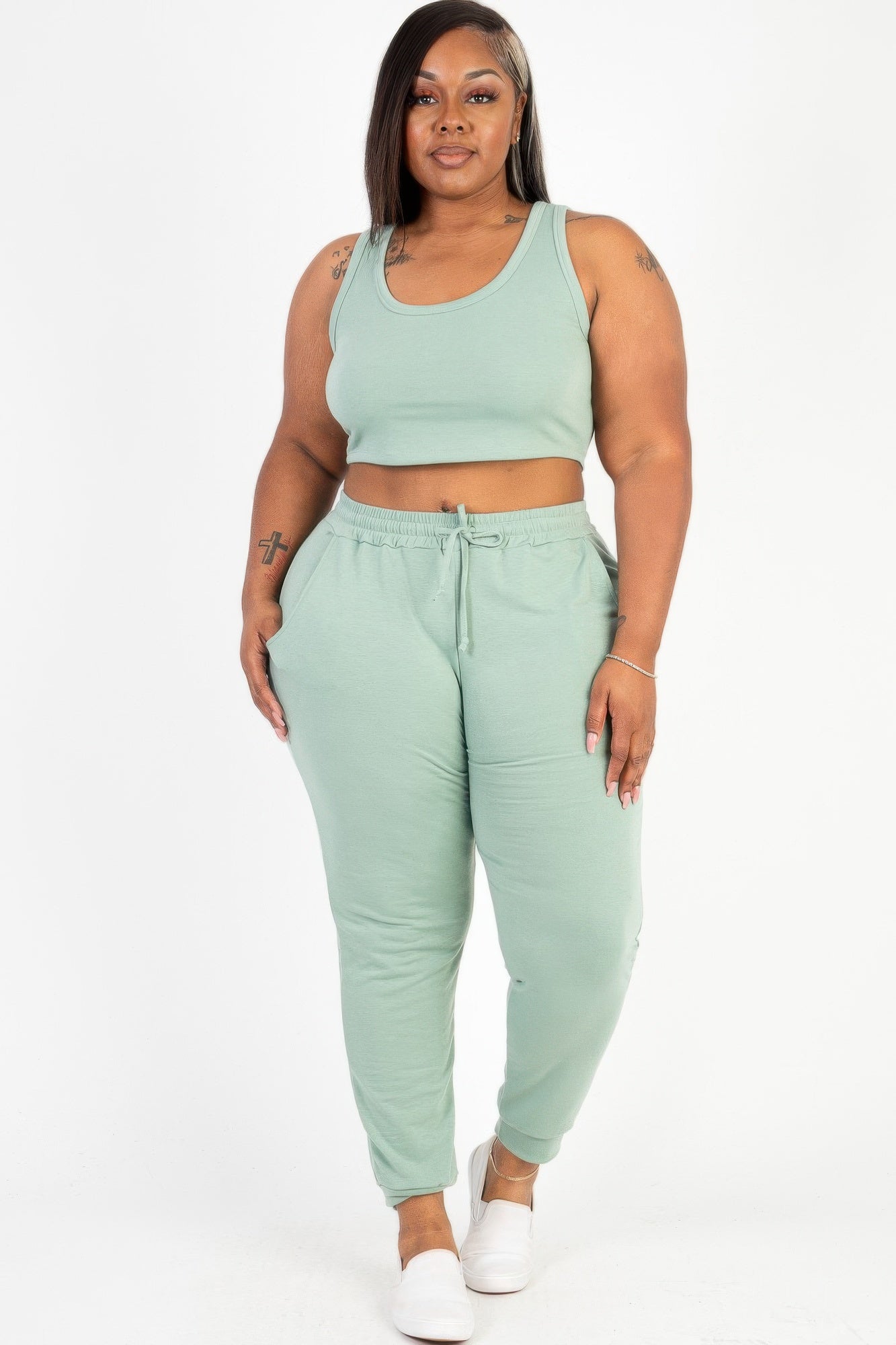 Plus Size French Terry Loungewear Set