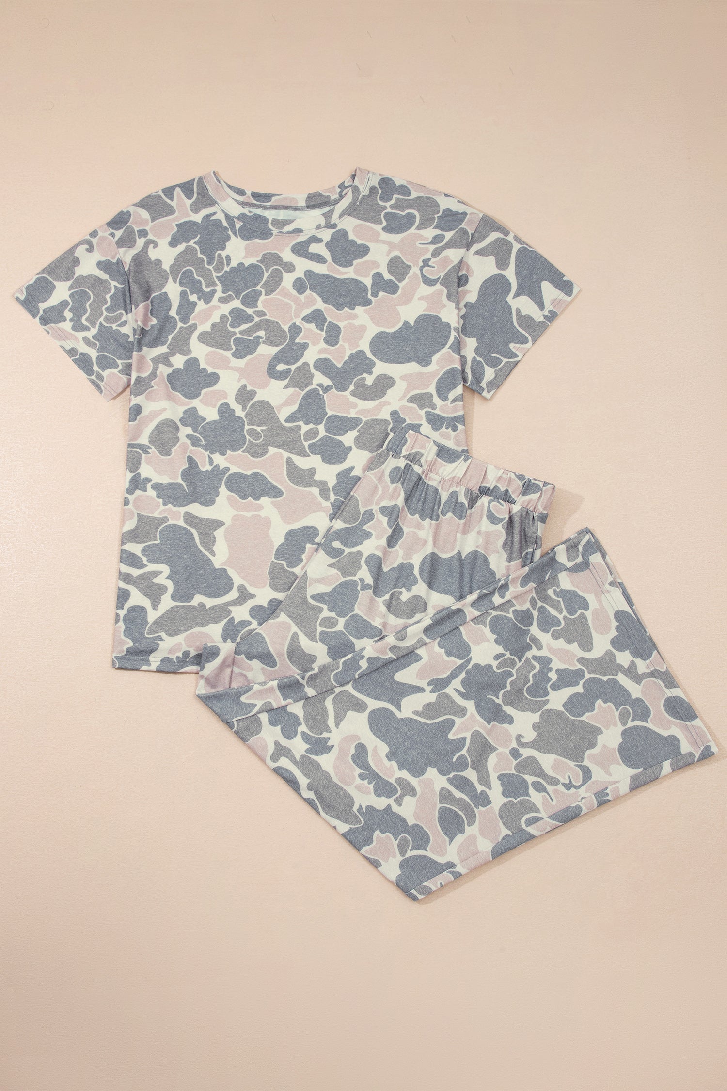 Plus Size Camouflage Print 2pcs Outfit Set