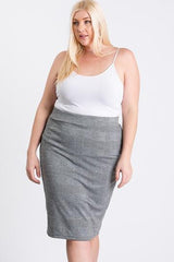 Plus Size Glen Plaid Skirt