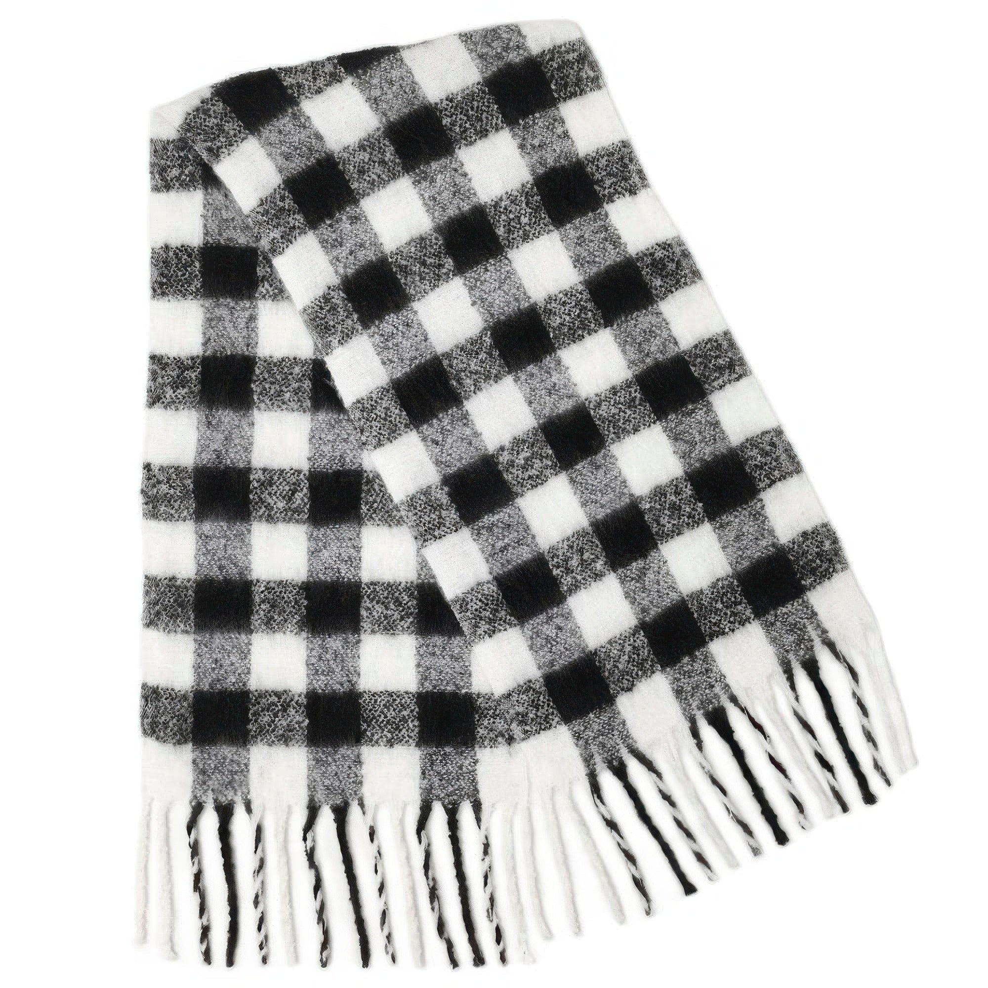 Plus Size Buffalo Plaid Scarf