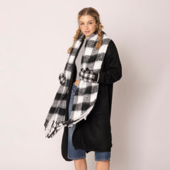 Plus Size Buffalo Plaid Scarf