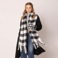 Plus Size Buffalo Plaid Scarf