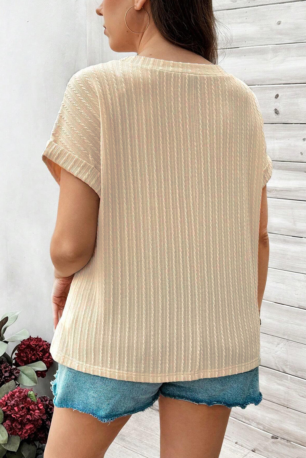 Plus Size Lace Crochet Cable Knit Top