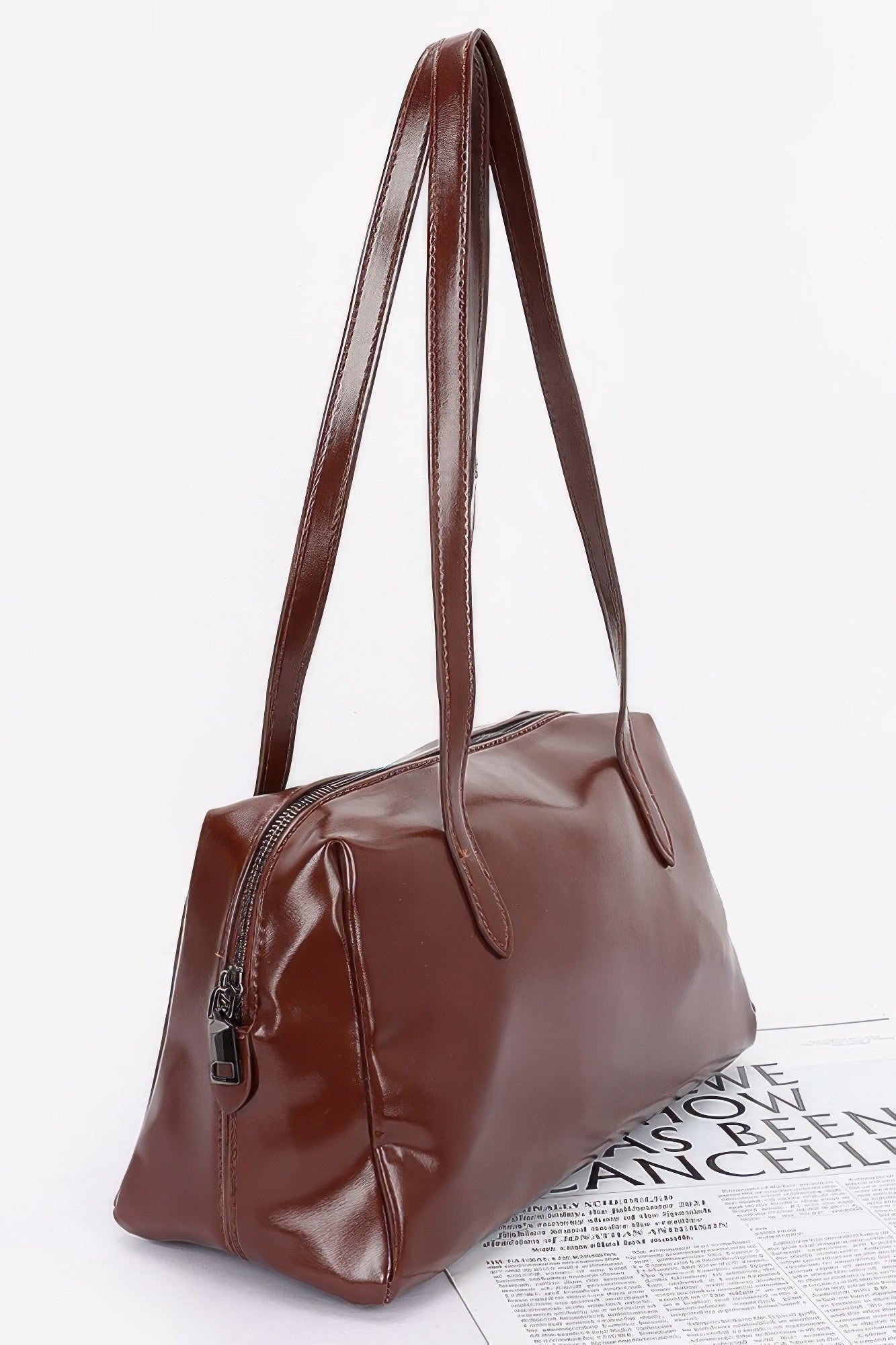 Plus Size Faux Leather Sport Bag