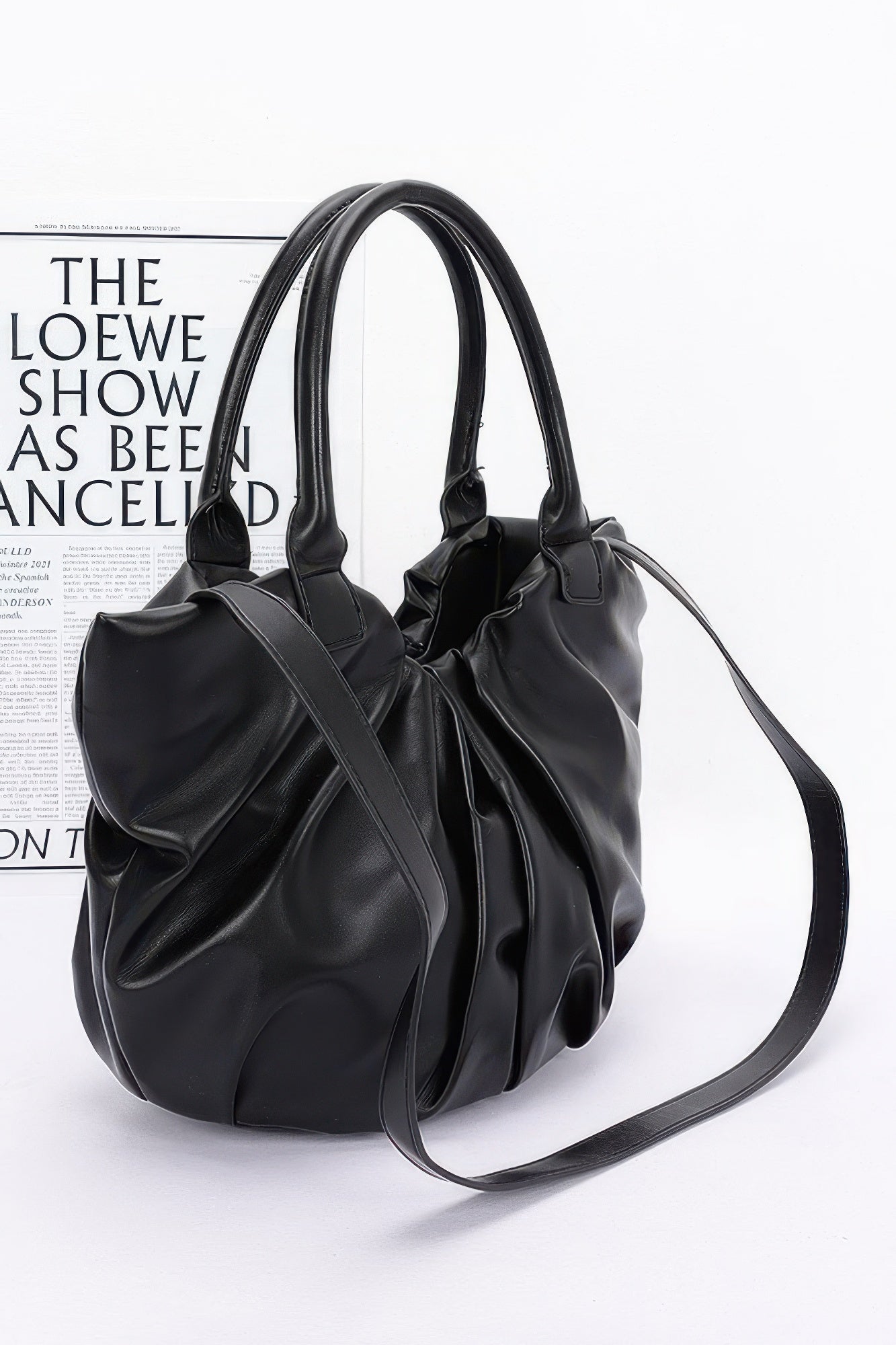 Plus Size Faux Leather Tote Bag