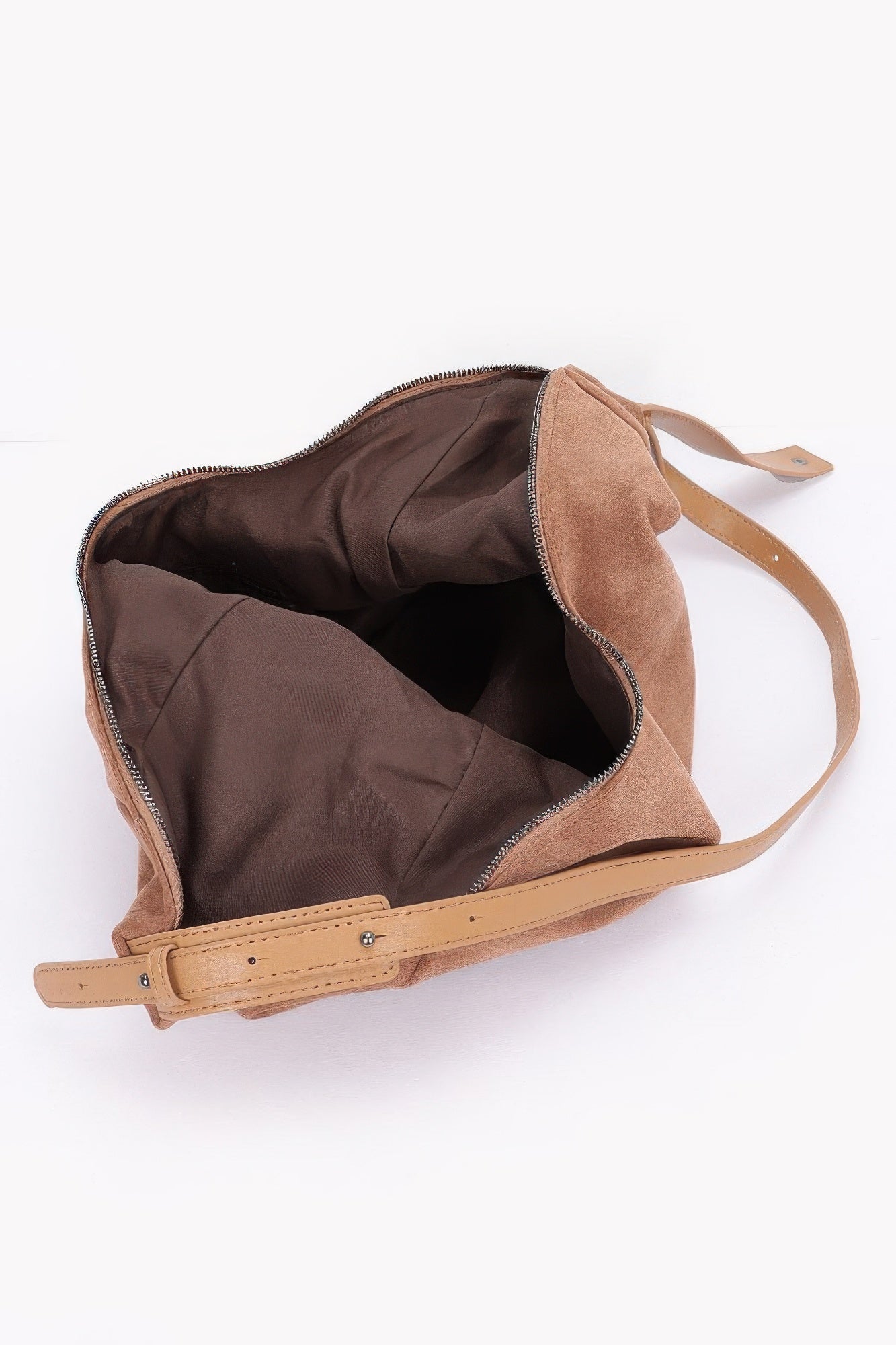 Plus Size Faux Suede Bindle Bag