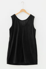 Plus Size Corduroy Patch Pocket Mini Dress