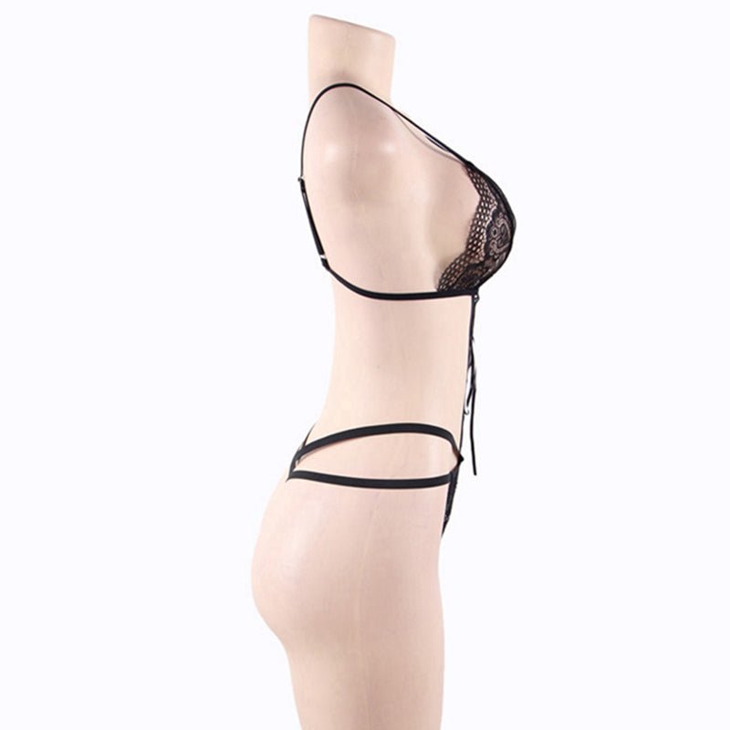 Plus Size Lace One-Piece Erotic Lingerie Set