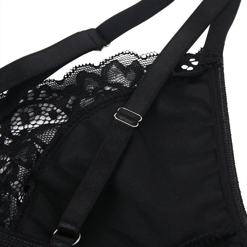 Plus Size Lingerie Lace Leather Slip Nightdress